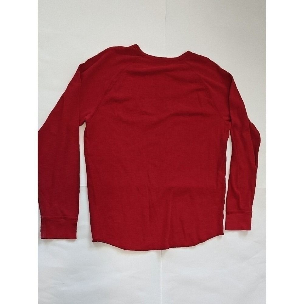 American Eagle AE Legend Mens Large Red Waffle Knit Thermal Raglan Shirt L/G